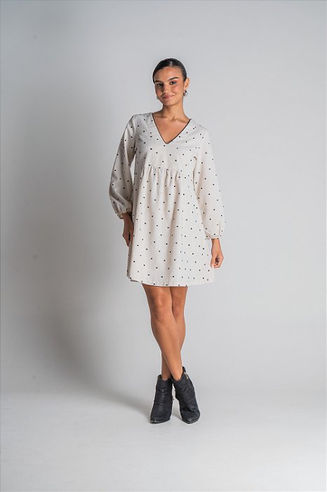 Vestido Curto Poá
