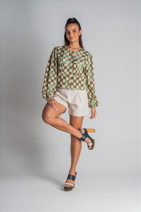 Camisa Croped Menta