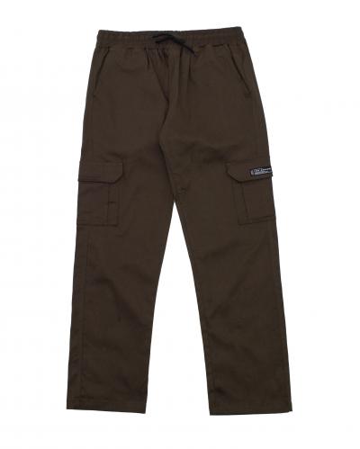 Calça Cargo Sarja Fire Reta Especial (Marrom Escuro)