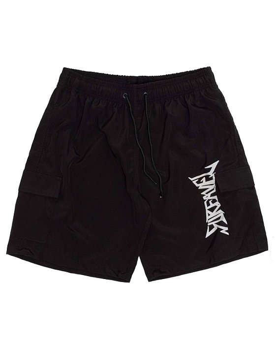 Shorts Surfavel Tactel Cargo Death (Preto)
