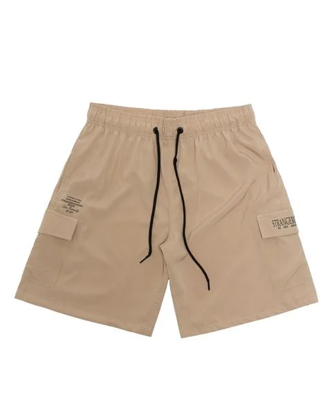 Shorts Stranger Tactel Cargo Live Intensely (Bege)