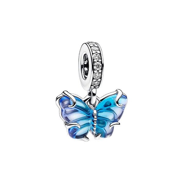 Berloque Pendente Borboleta Azul Em Prata Eternal Joias