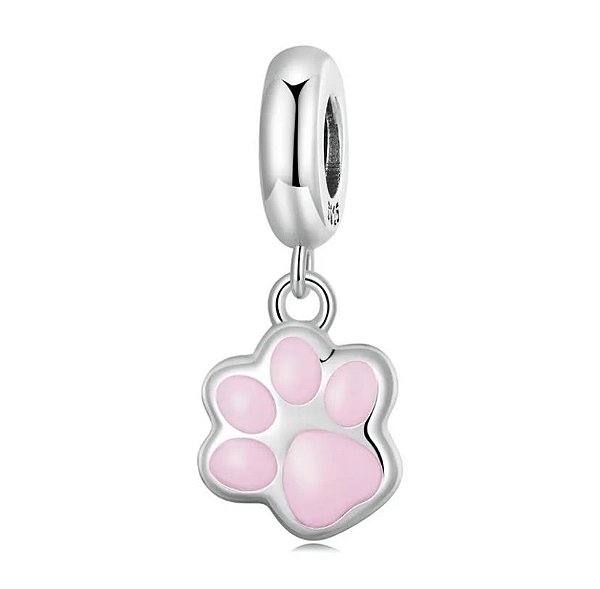 Berloque Pendente Patinha Pet Em Prata Legítima 925