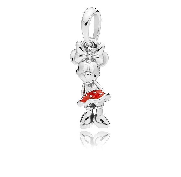 Berloque Pendente Minnie Em Prata Legítima 925