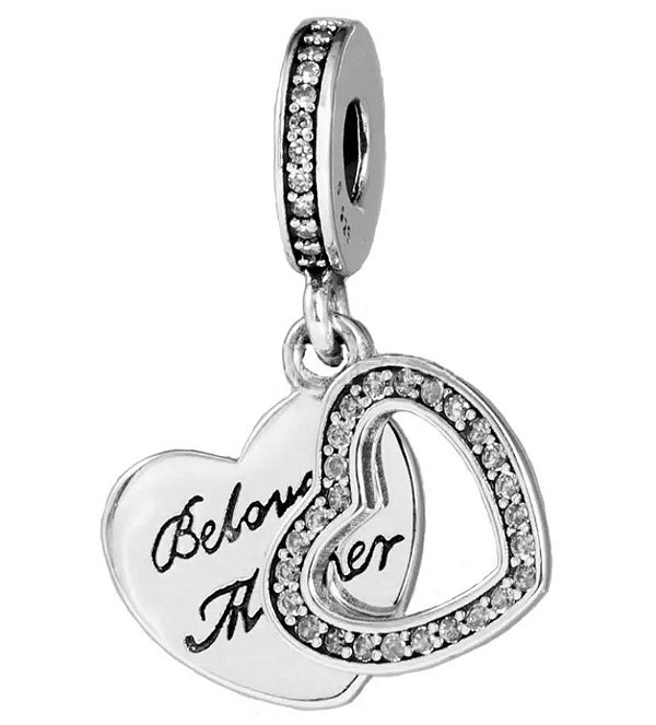 Berloque Pendente Beloved Mother Prata Legítima 925 Eternal