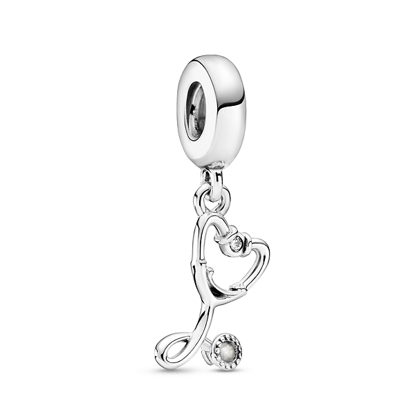 Berloque Pendente Estetoscópio Prata Legítima 925 Eternal