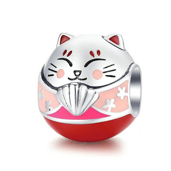 Berloque Gatinho da Sorte Prata Legítima 925 Eternal Joias