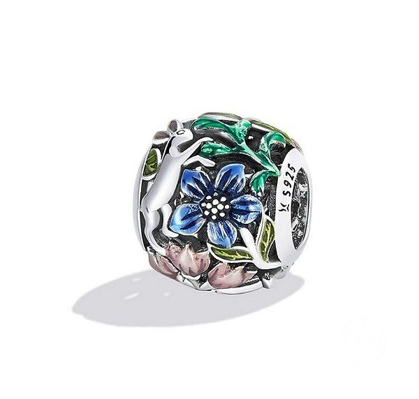 Berloque Pave Floresta Encantada Prata 925 Eternal Joias