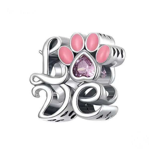 Berloque Love Pet Em Prata 925 Legítima Eternal Joias