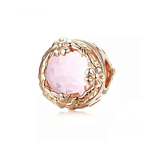 Berloque Radiante Rosé Prata 925 legitima