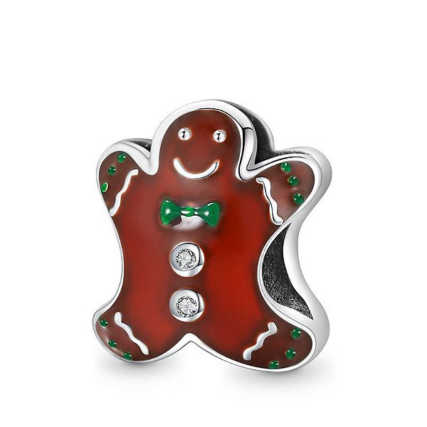Berloque Biscoito de Natal Gnoce Original Prata 925 legitima