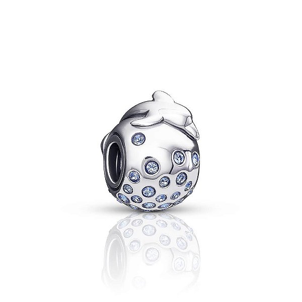Berloque pave Golfinho Eternal Original Prata 925 legitima