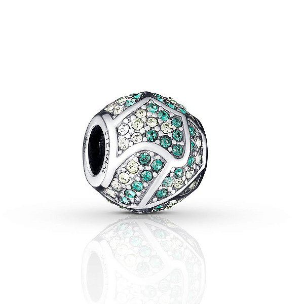 Berloque pave verde Eternal Original Prata 925 legitima