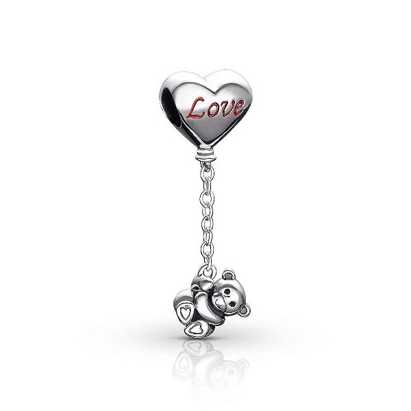 Berloque Urso love pendente Eternal Joias Prata 925 legitima