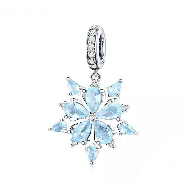 Berloque floco de Neve Frozen Prata 925 Eternal Joias