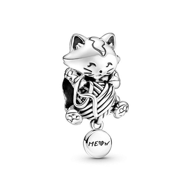 Berloque Gatinho e Novelo de Lã Em Prata Eternal Joias