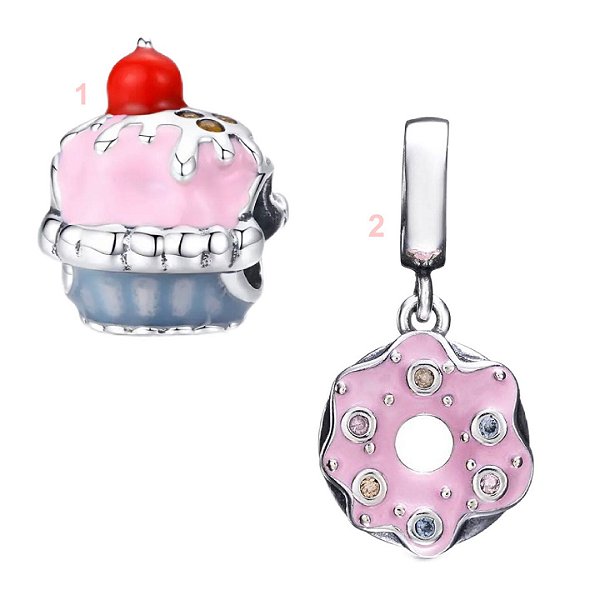 Berloque Cupcake Prata 925 Legitima