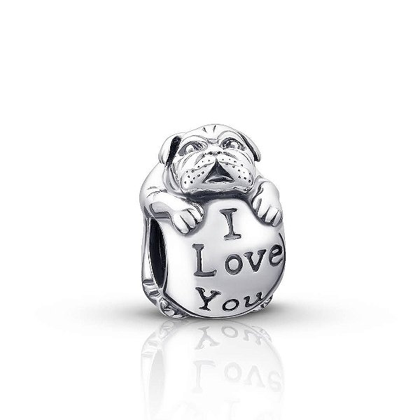Berloque Cachorro Bulldog Prata 925 legitima