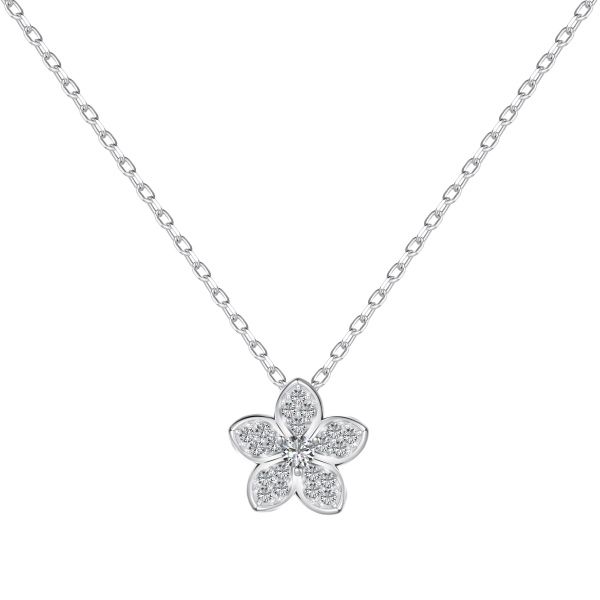 Colar Flor Em Prata Legítima 925 Eternal Joias
