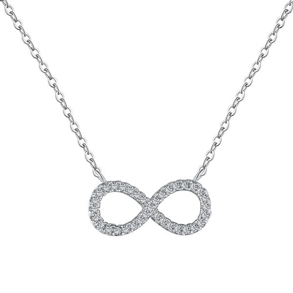 Colar Infinito Em Prata Legítima 925 Eternal Joias