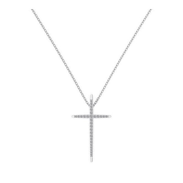 Colar Cruz Crucifixo Pequeno Cravejado Em Prata 925 legitima