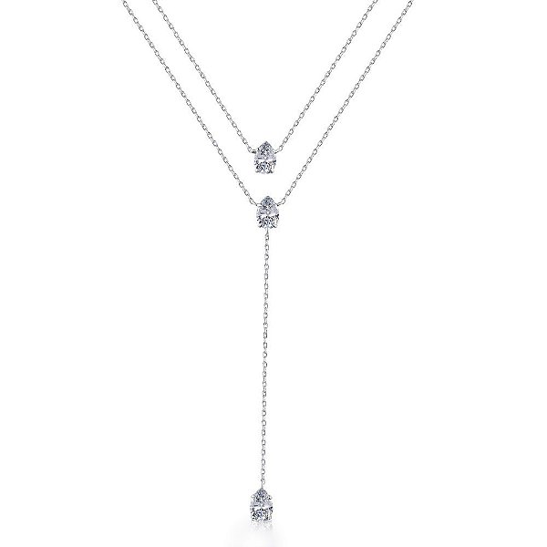 Colar duplo estrela Prata 925 legitima Eternal Original