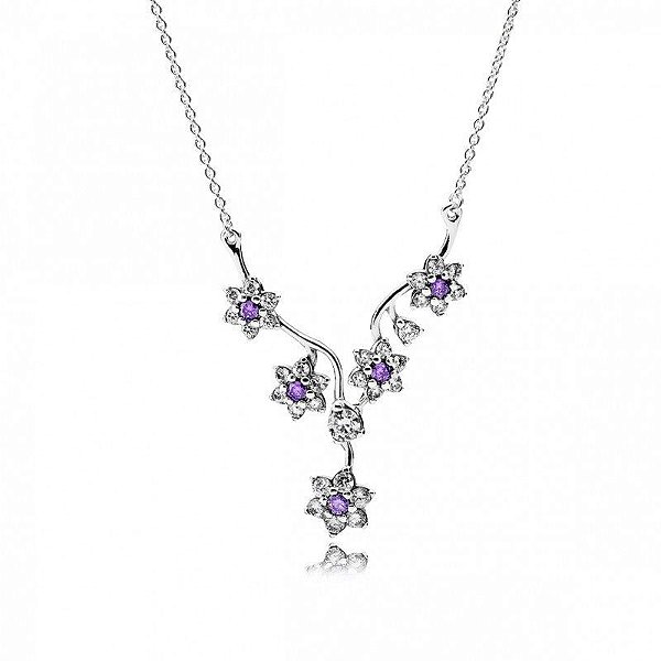 Colar Flor da Recordação Prata Legítima 925