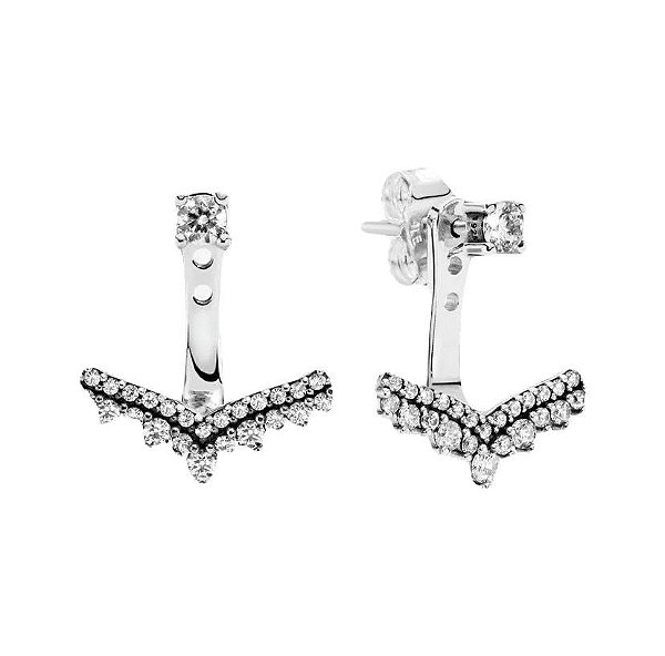 Brinco Cravejado Sonho de Princesa Prata 925 Eternal Joias