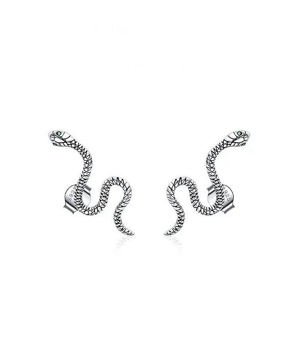 Brinco Ear Cuff cobra Em Prata Legítima 925 Eternal Joias