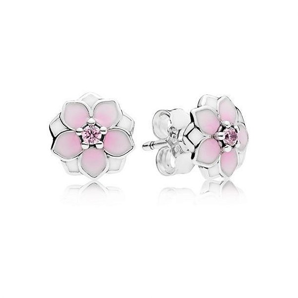 Brinco Magnólia Em Prata Legítima 925 Eternal Joias