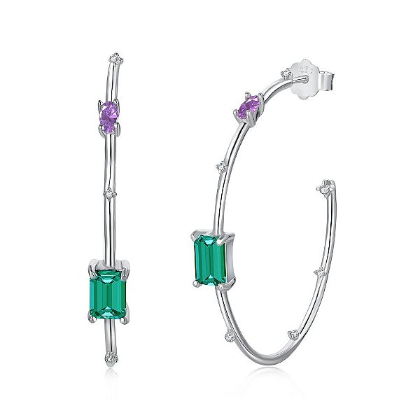 Brinco Argola Despojado em prata 925 legítima de lei