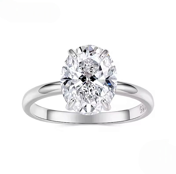 Anel solitário Delicado em Prata 925 legítima Eternal Joias