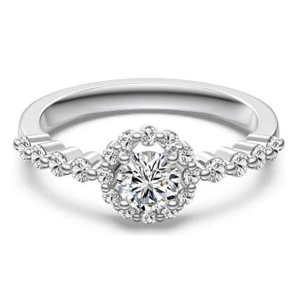 Anel solitário luxo em Prata 925 legítima