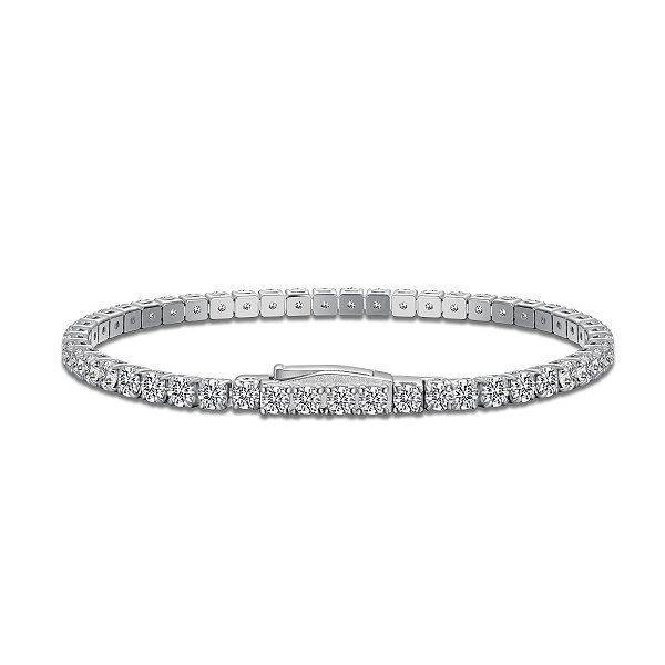 Pulseira Riviera 3mm Fecho Gaveta Prata Legítima 925 Eternal