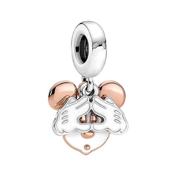 Berloque Pendente Mickey Luvinhas Prata Eternal Joias