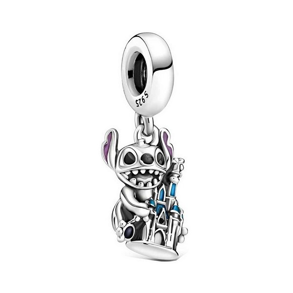 Berloque Pendente Stitch No Castelo Prata Eternal Joias