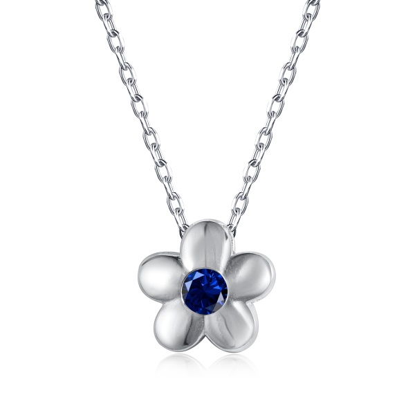 Colar infantil florzinha em prata 925 legitima de lei