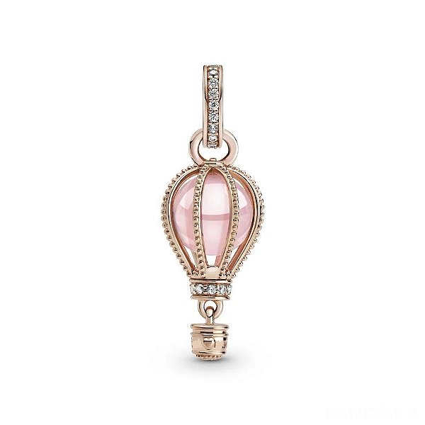 Berloque Pendente Balão Rosé Prata Eternal Joias