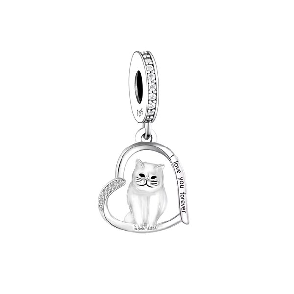 Berloque Gato Gatinho Miau Prata 925 legitima