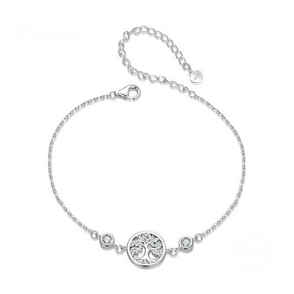 Pulseira árvore da vida em prata legítima 925 Eternal Joias