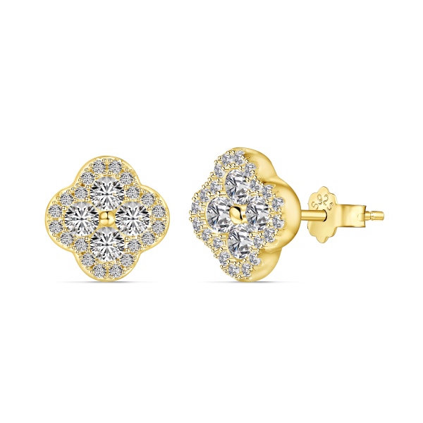 Brinco Trevinho banho ouro 18k em prata 925