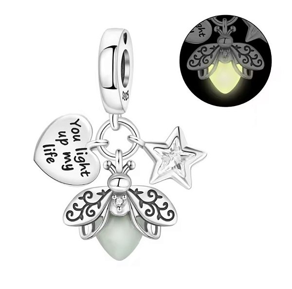 Berloque Vagalume Brilha No Escuro Prata Eternal Joias