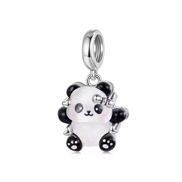 Berloque pendente panda em prata legítima 925
