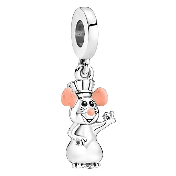 Berloque Ratatouille Chef Ratinho Em prata legítima 925