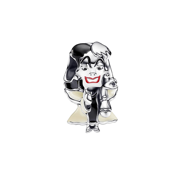 Berloque Separador Cruella de Vil Em  Prata legítima 925