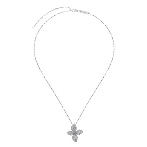 Colar Flor Pétalas Em Prata Legítima 925
