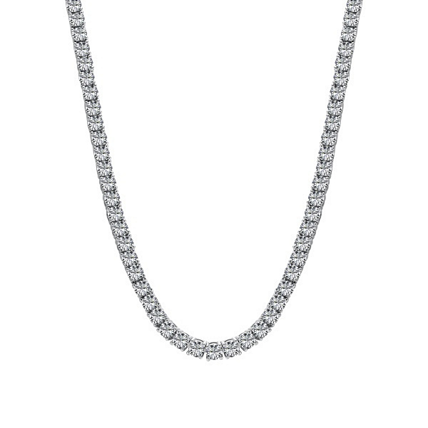 Colar Riviera 4mm Fecho Gaveta 4 Garras Prata 925 Eternal