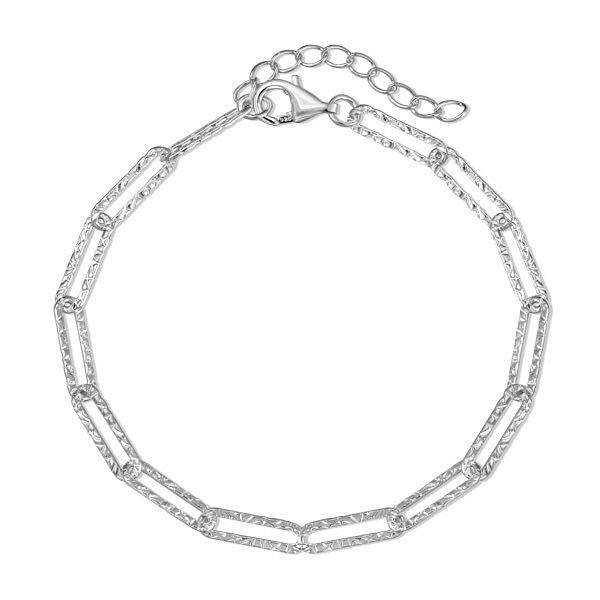 Pulseira Elos Entrelaçados Em Prata 925 Legitima