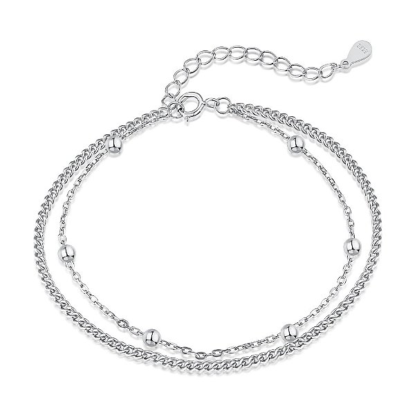 Pulseira Minimalista Bolinhas Prata 925 Legitima