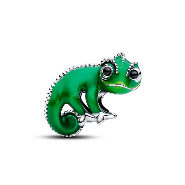 Berloque Pendente Camaleão Muda de Cor Em Prata Legítima 925